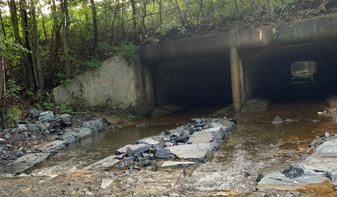 A culvert that was restored in Carsins Run