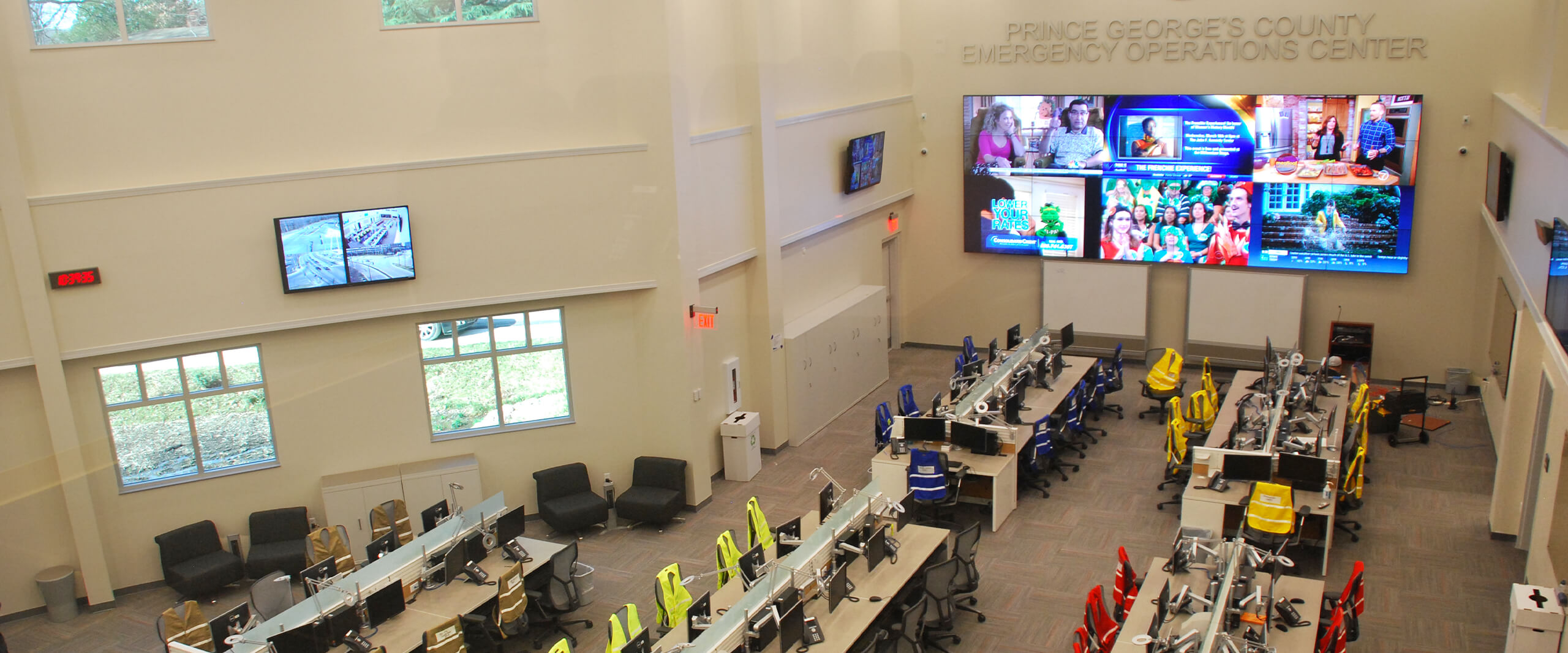 The interior of Prince George's County's emergency command center