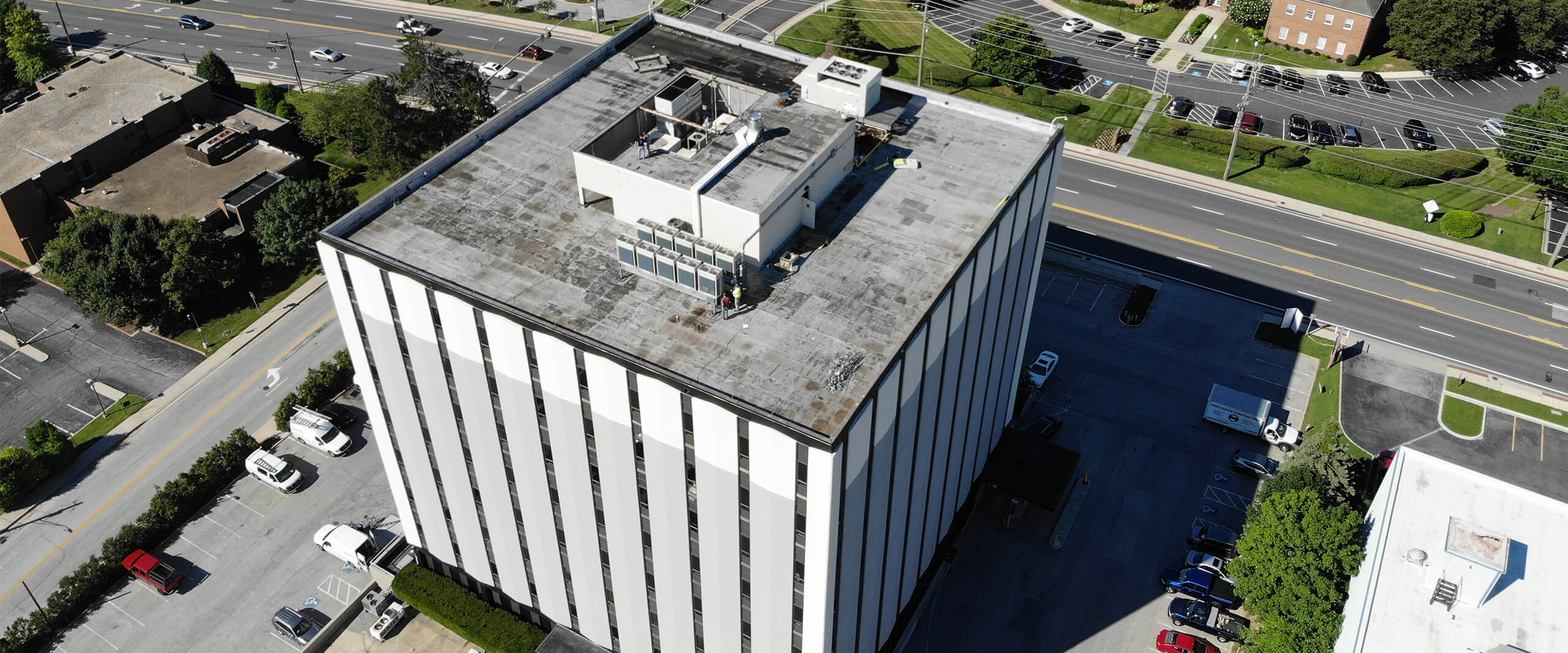 Aerial of a facility's air handling units