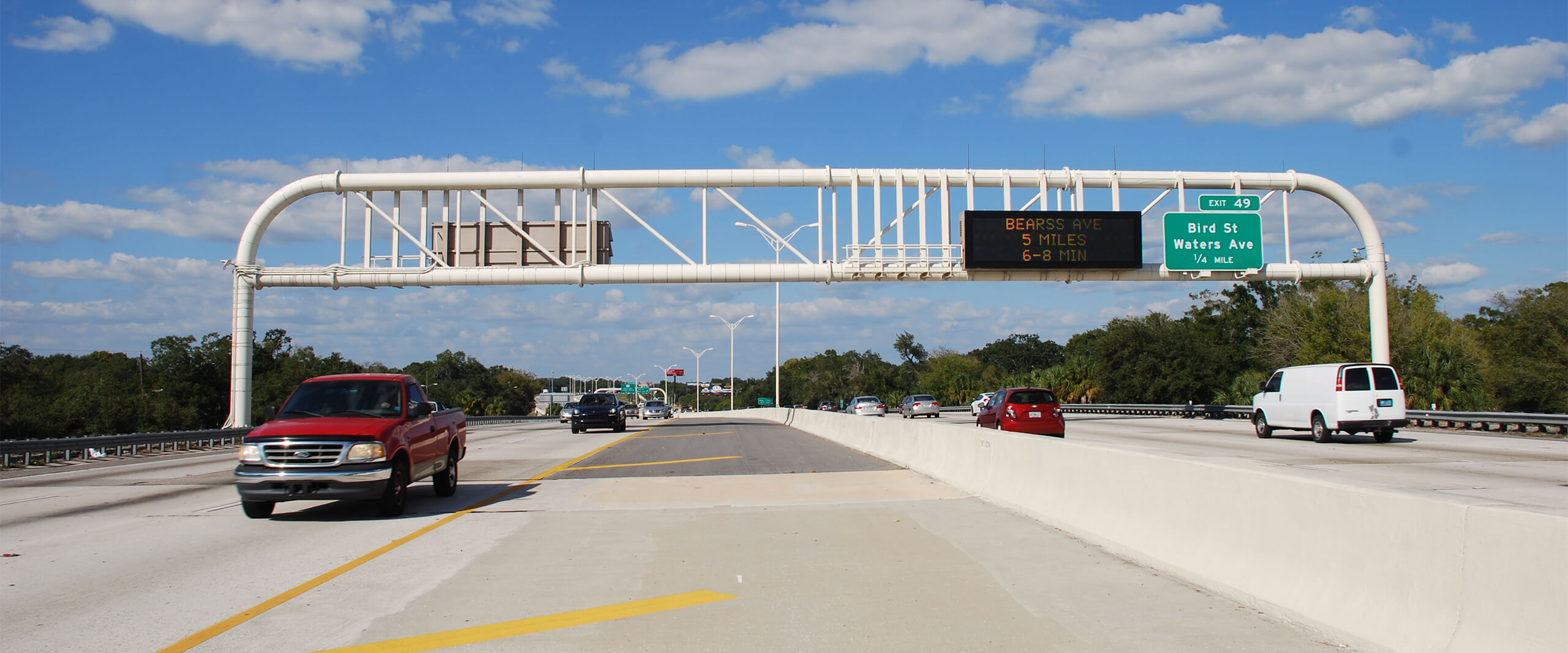 I-275/SR 93 with widened shoulders and new ITS signage