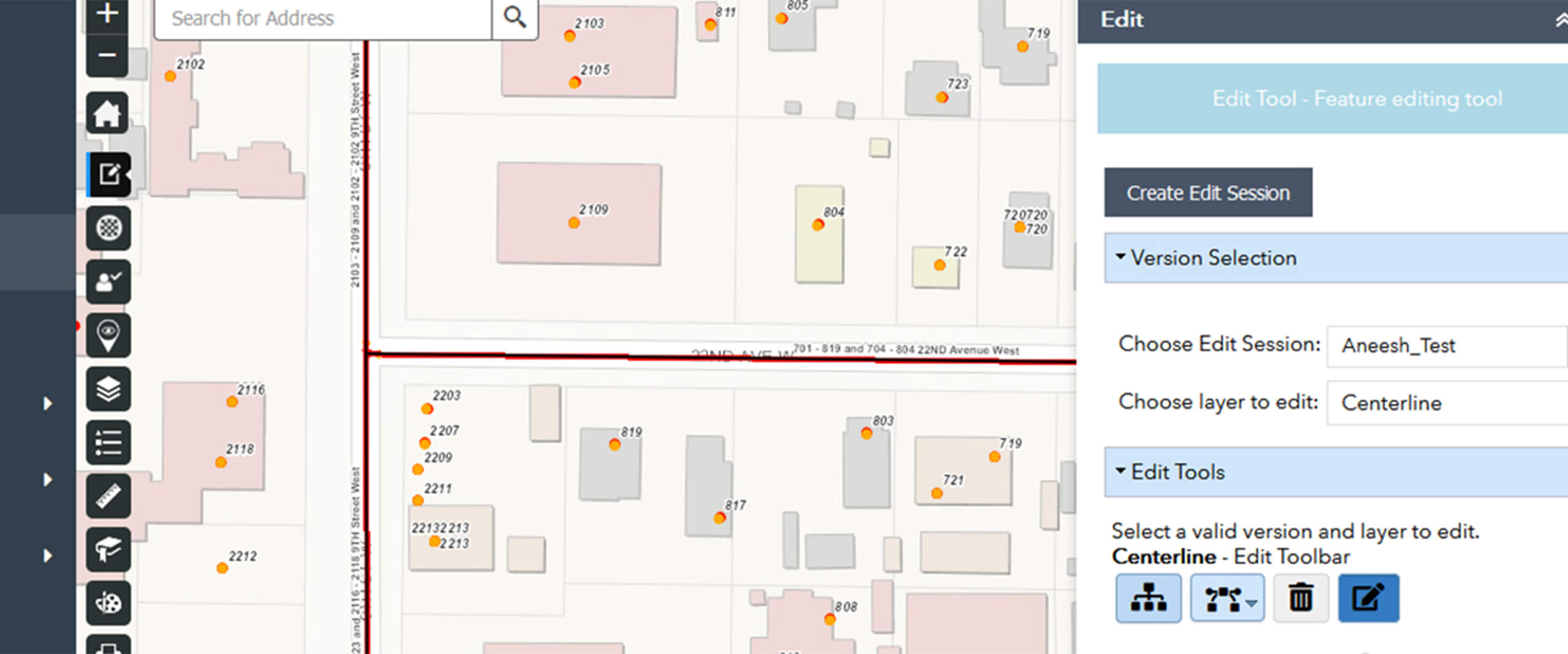 A screenshot of the NG911 software