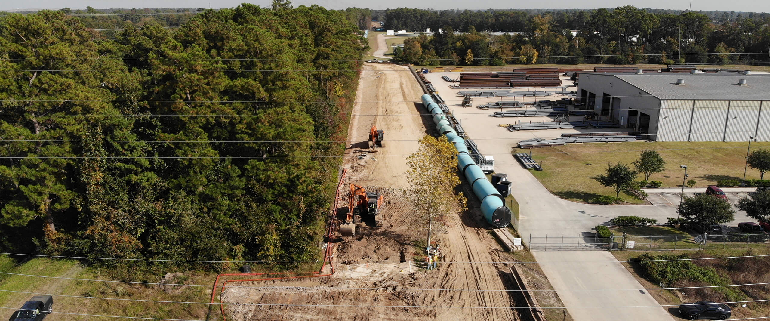 Construction of a water pipeline