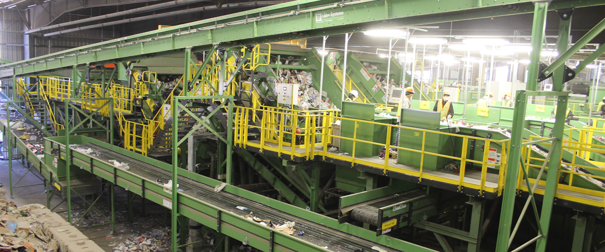 Interior of a solid waste management facility