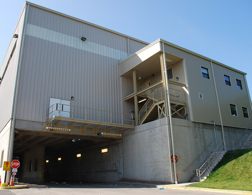 Exterior of a solid waste management facility