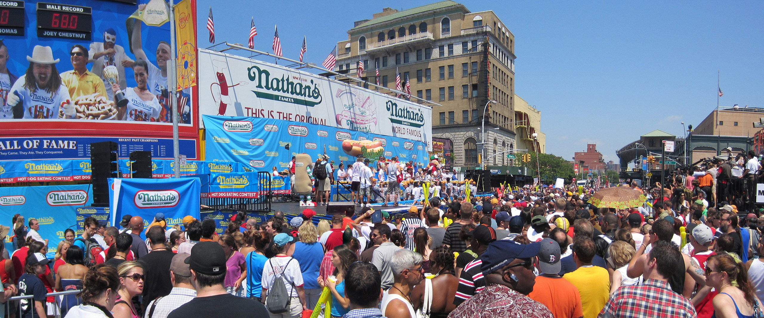 Staging for Nathan's Famous Hot Dog Eating Contest