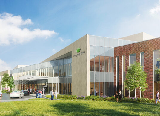 Rendering of the Sheppard Pratt campus site design in Elkridge, Maryland