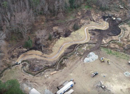 Construction of the Stony Fork stream restoration in Johnston County, North Carolina